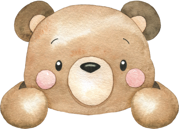 Oyuncu Ayı Kafası Duvar Stickerı - Image 1