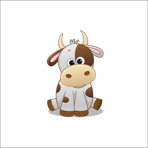 Sevimli İnek Sticker - Image 1