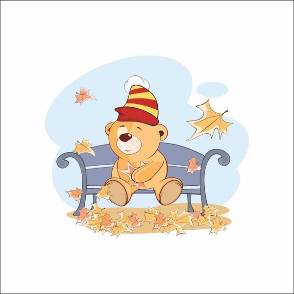 Sonbahar Ayıcık Sticker - Image 1