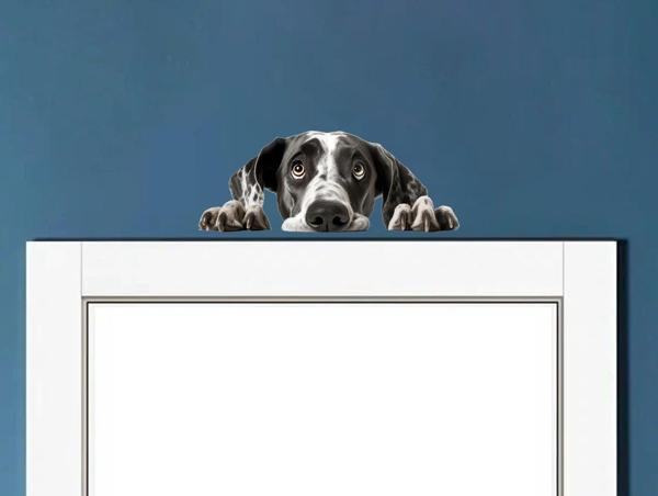 Siyah Beyaz Benekli Köpek Duvar Sticker'ı - Image 1