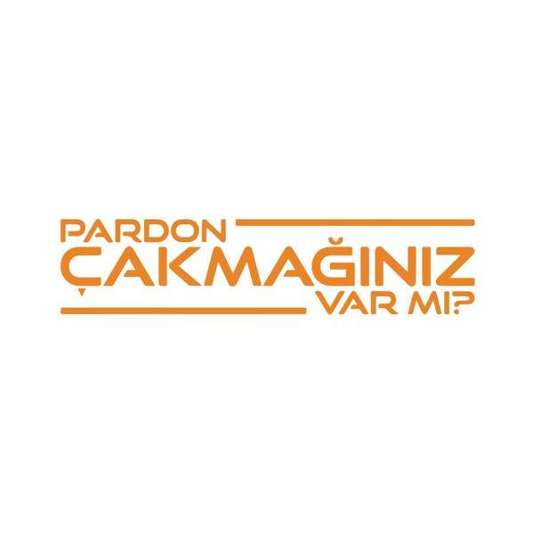 Pardon Çakmağınız var mı Sticker 17x17 Cm Turuncu - Image 1