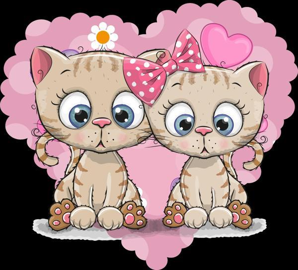 Tatlı Yavru Kediler Duvar Stickerı - Image 1