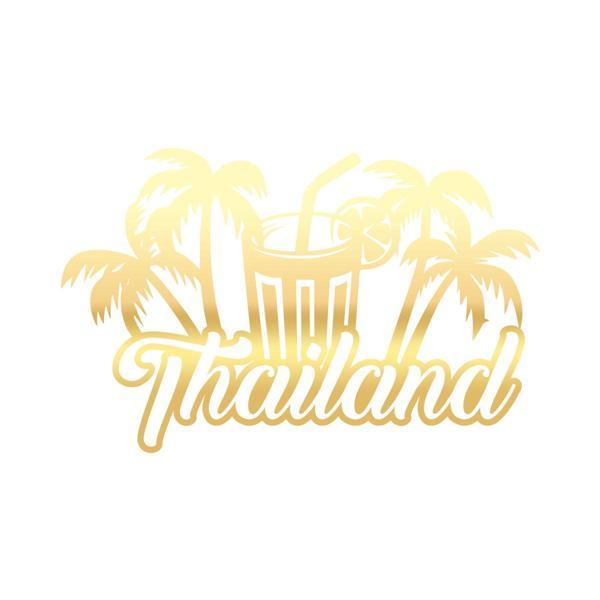 Thailand Sticker 17x17 Cm Gold - Image 1