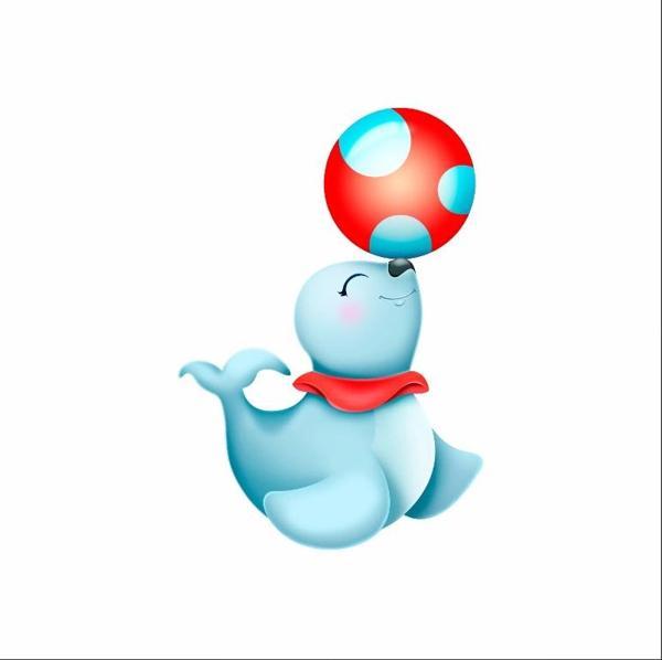 Topla Oynayan Fok Duvar Stikcer - Image 1