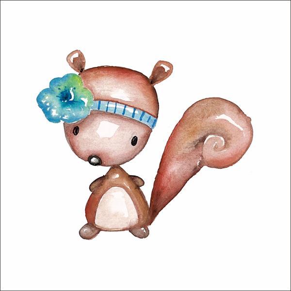 Sevimli Sincap Sticker - Image 1