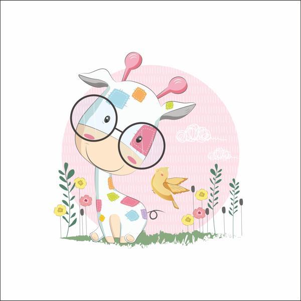 Sevimli Zürafa Sticker - Image 1