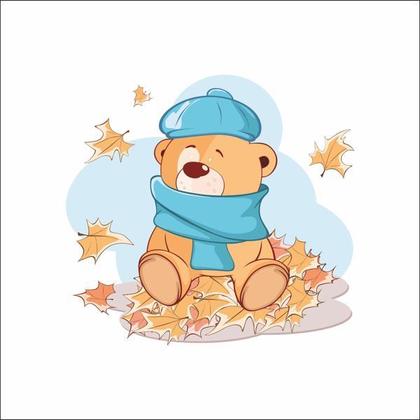 Sonbahar Ayıcık Sticker - Image 1