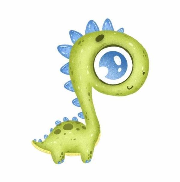 Yeşil Uzun Boyunlu Duvar Sticker - Image 1