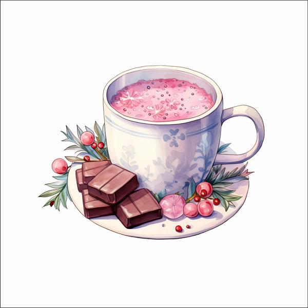 Sıcak Kakao ve Çikolata Duvar Stickerı - Image 1