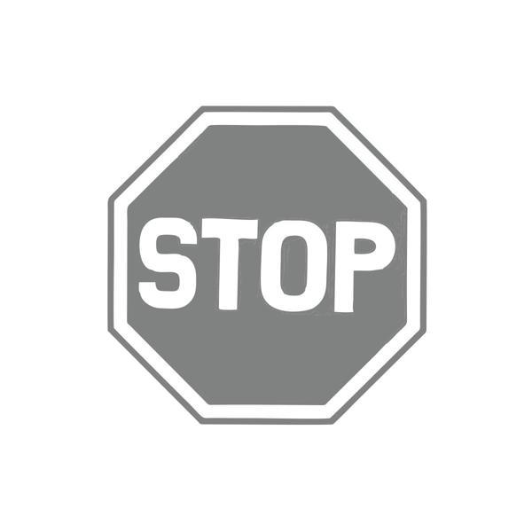 Stop Stikcer 17x17 Cm Gri - Image 1