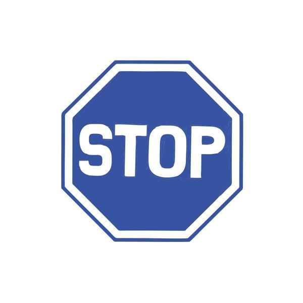 Stop Stikcer 17x17 Cm Mavi - Image 1