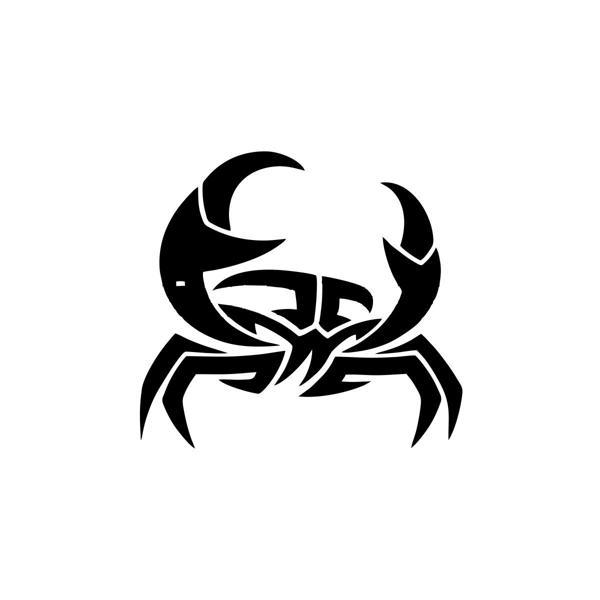 Yengeç Sticker 17x17 Cm Siyah - Image 1