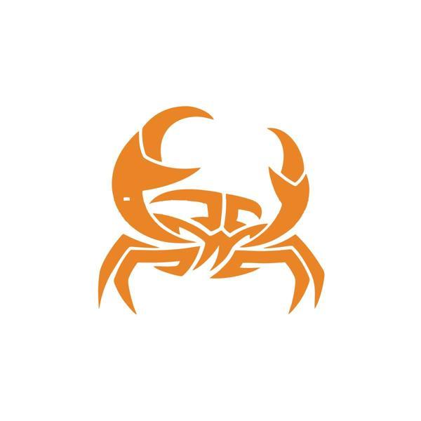 Yengeç Sticker 17x17 Cm Turuncu - Image 1