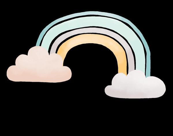 Yıldız Yağmurlu Gökkuşağı ve Bulutlar - Image 1