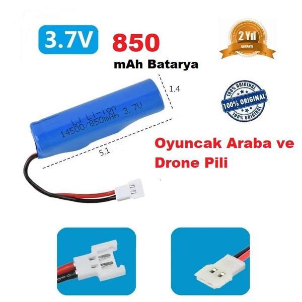 Beyaz Soket Drone Pili Oyuncak Araba Pili 14500 850 Mah Li-on 3.7v - Image 1