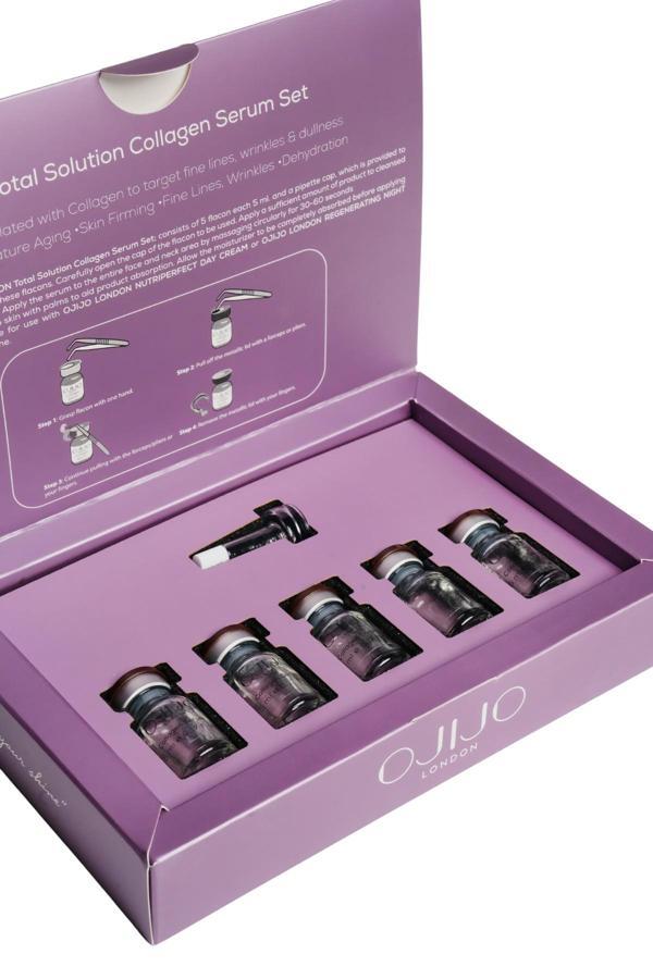 Ojijo London Yaşlanma Karşıtı Canlandırıcı Gözenek Sıkılaştırıcı Kolejen Cilt Serumu 5'Li Ampul Seti - Image 1
