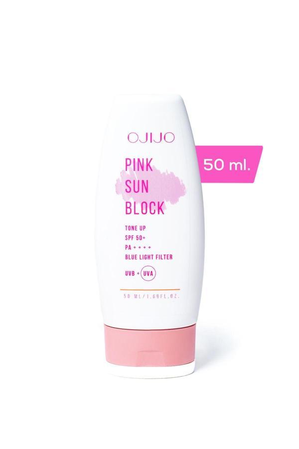 Ojijo London Spf50 Pink Sun Block Ton Eşitleyici Nemlendirici Ve Aydınlatıcı Pembe Güneş Kremi 50 Ml - Image 1