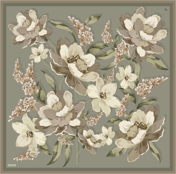 Armine E25Ka9414D02 81 Saf İpek Eşarp - Image 1