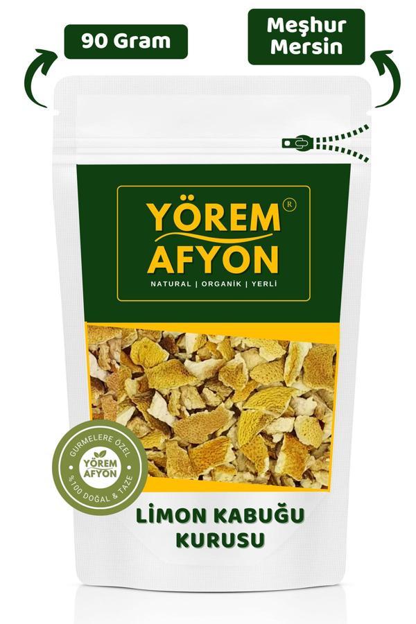 Gülçehre Meşhur Mersin Yöresinden Doğal Şifa Kaynağı Küp Kesim Limon Kabuğu Kurusu {Citrus Limon} | 90Gr. - Image 1