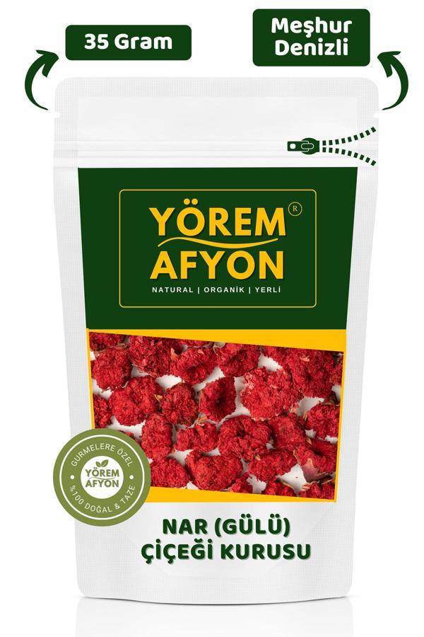 Gülçehre Meşhur Denizli Irlıganlı Yöresinden Tomurcuk Nar Çiçeği Kurusu, Nar Gülü {Punica Granatum} | 35Gr. - Image 1