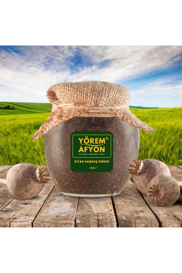 Gülçehre Yörem Afyon Meşhur Afyonkarahisar Taş Değirmende Öğütülmüş Cam Siyah Haşhaş Ezmesi | 350Gr. - Image 1