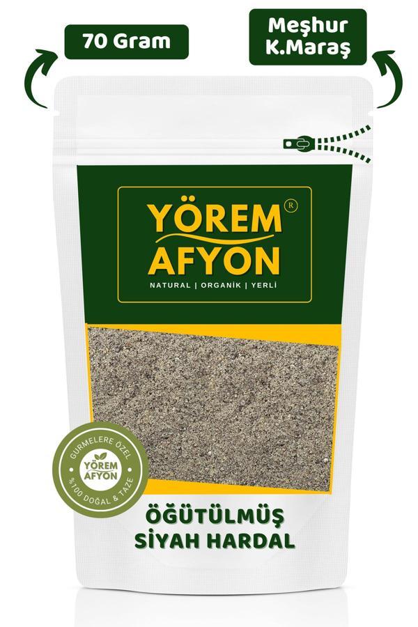 Gülçehre Meşhur K.Maraş Beyin Dostu Yağı Alınmadan Öğütülmüş Toz Siyah Hardal Tohumu {Brassica Nigra} | 70Gr. - Image 1