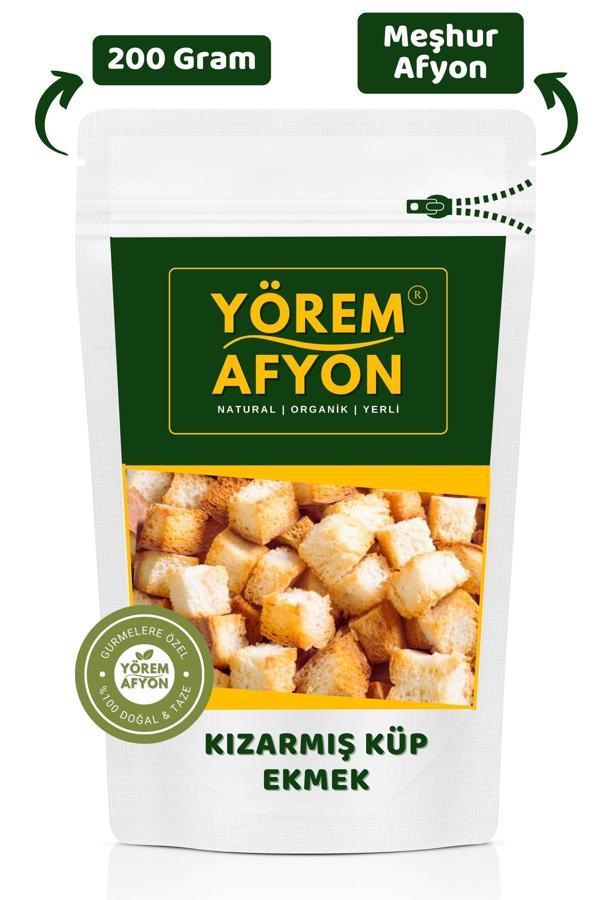 Gülçehre Meşhur Afyonkarahisar Ekşi Mayalı Tam Buğday Unu Köy Ekmeğinden Kızarmış Küp Ekmek Krutona | 200Gr. - Image 1