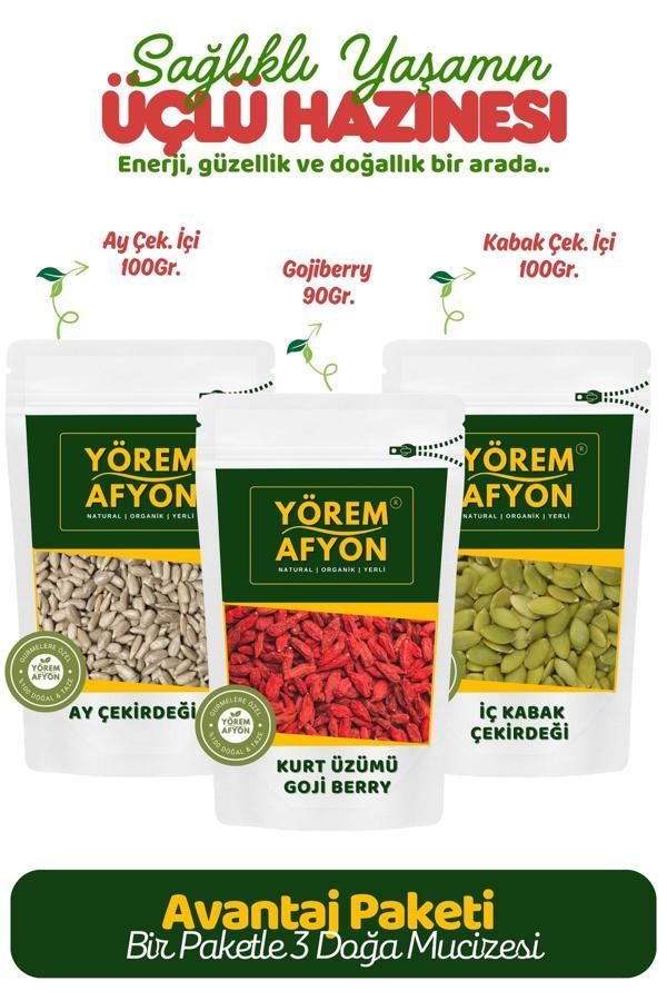 Gülçehre Gün Boyu Doğal Enerji Seti; Ay Çekirdeği İçi, Gojiberry Ve Kabak Çekirdeği İçi Avantajlı Set | 290Gr - Image 1