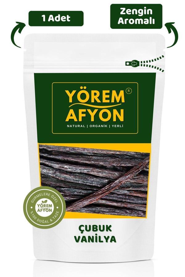 Gülçehre Yörem Afyon %100 Doğal Zengin Aromalı Yumuşak Çubuk Vanilya {Vanilla Planifolia} | 1 Adet 10-12Cm. - Image 1