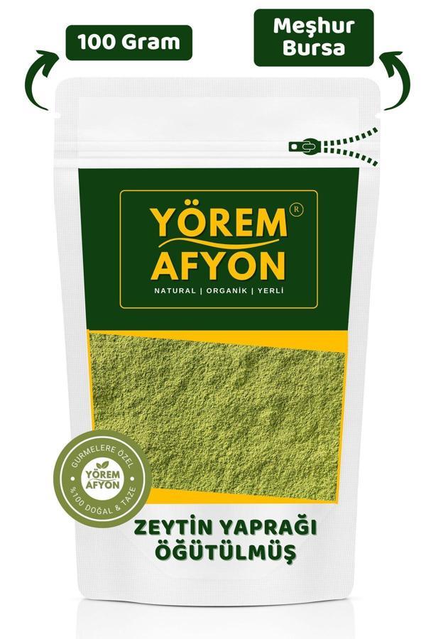 Gülçehre Bursa Gemlik Yöresinden Katkısız Taze Çekim Öğütülmüş Toz Zeytin Yaprağı {Olea Europaea} | 100Gr. - Image 1