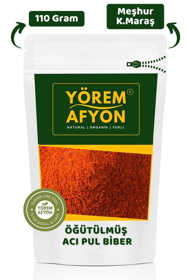 Gülçehre Yörem Afyon Meşhur Kahramanmaraş Sezonunda Güneşte Kurutulmuş Öğütülmüş Pul Biber Çok Acı | 110Gr. - Image 1