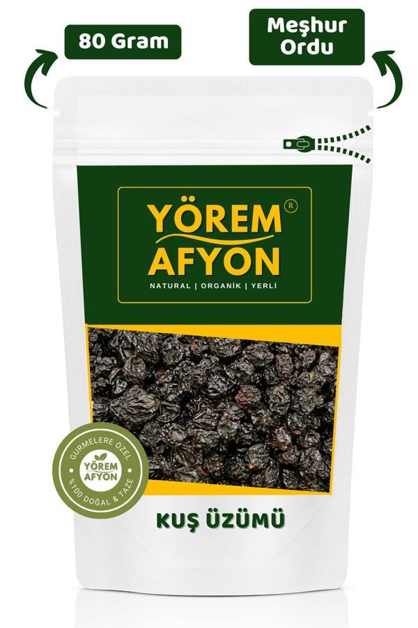 Gülçehre Yörem Afyon Meşhur Ordu Yemeklerin Vazgeçilmezi Siyah Tane Kuş Üzümü | 80Gr. - Image 1