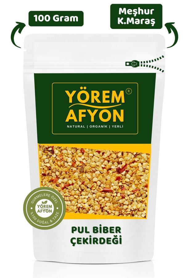 Gülçehre Yörem Afyon Meşhur Kahramanmaraş İpek Pul Biber Çekirdeği, Yaprak Biber İçi | 100Gr. - Image 1