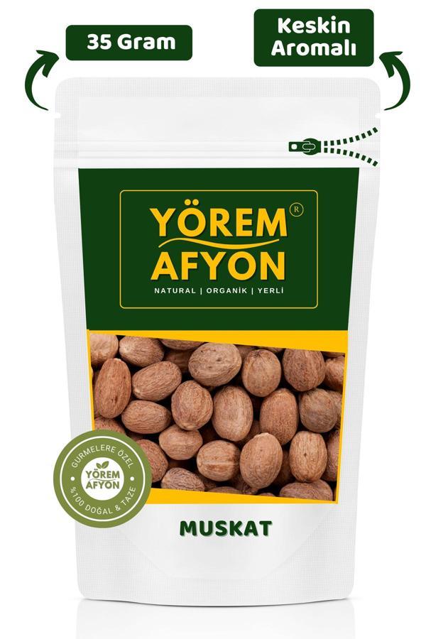 Gülçehre Keskin Aromalı Mutfakların Vazgeçilmezi Iri Tane Muskat, Hint Cevizi {Myristica Fragrans} | 35Gr. - Image 1