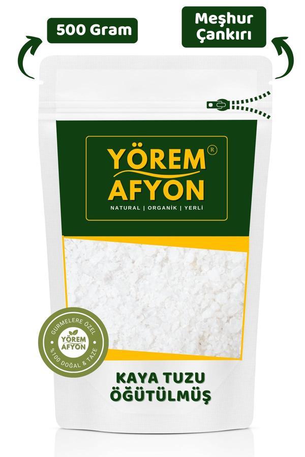 Gülçehre Yörem Afyon Meşhur Çankırı Rafine Edilmemiş Mineral Deposu Öğütülmüş Kaya Tuzu | 500Gr. - Image 1