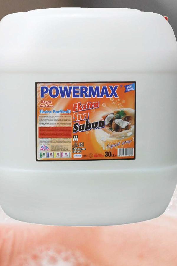 Powermax Hindistan Cevizi Kokulu Beyaz Sıvı El Sabunu 30 Kg - PWRMX047 - Image 1