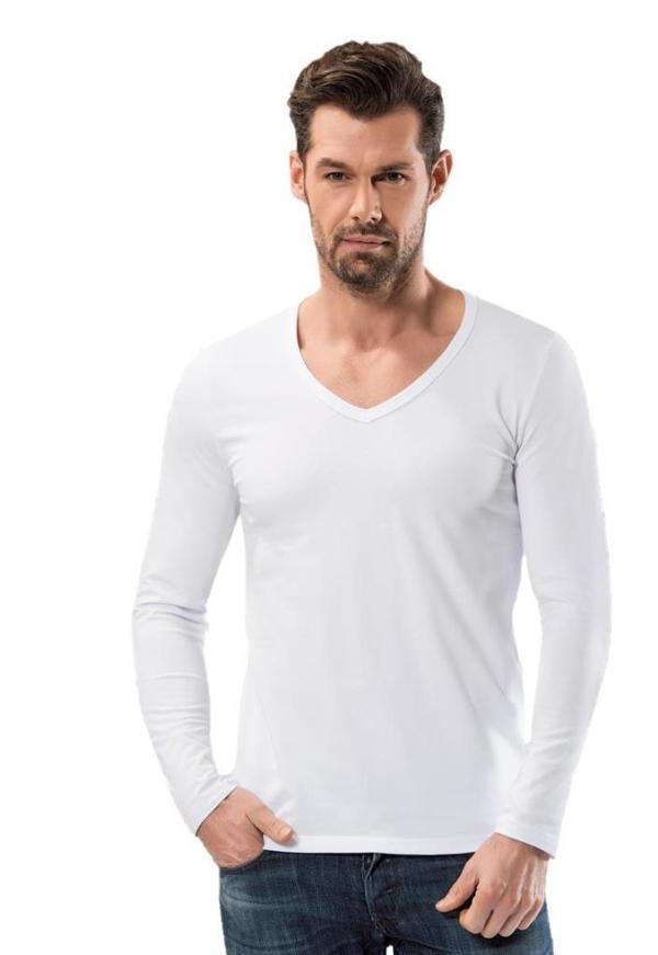 6 Adet Anıt Erkek V Yaka Uzun Kollu Fanila Atlet 1166 - Image 1