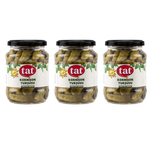 Tat Kornişon Turşu 680 gr Cam x 3 Adet - Image 1