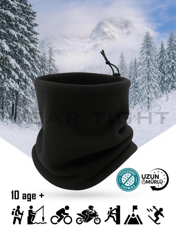  Lastik İpli Polar Boyunluk Bere, Tüylenme Yapmaz, Soğuğa Dayanıklı Rüzgar Önleyici - Image 1