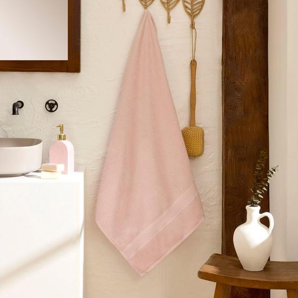 Karaca Home Artisan %100 Pamuk Clove Banyo Havlusu Pudra 80x150 cm - Image 1