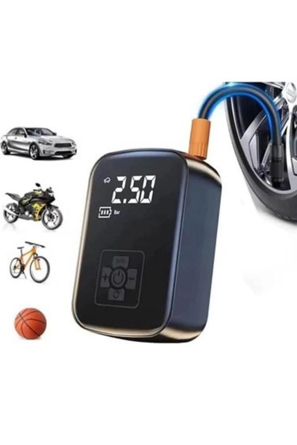 WY-006 Taşınabilir Akıllı Kablosuz Hava Kompresörü - Dijital Ekranlı Şarj Edilebilir Lastik Şişirme  - Image 1