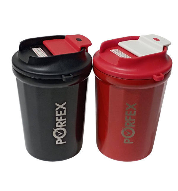 PORFEX 5357 MAT KIRMIZI ÇELİK TERMOS - Image 1