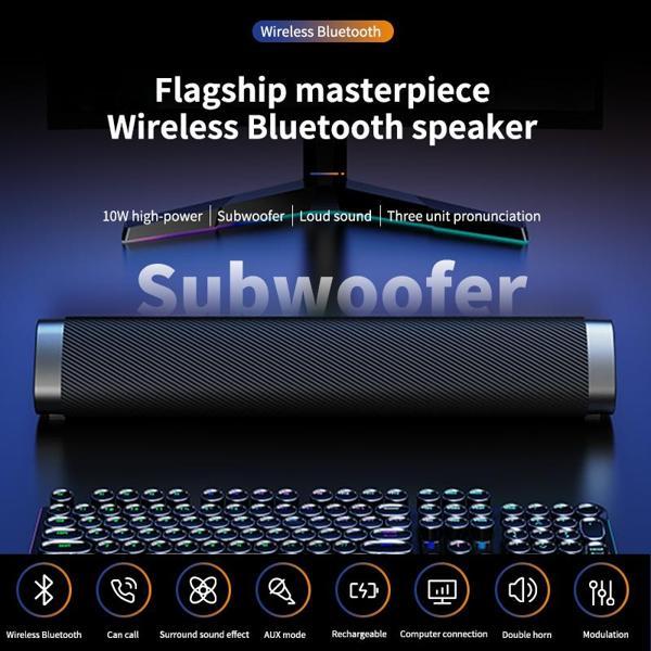 Kablosuz bluetooth soundbar hoparlör ses sistemi güçlü bas özellikli surround uzun şarj süresi - Image 1