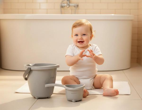 Babyjem 921 Elegant Kova & Maşrapa Set Gri - Image 1