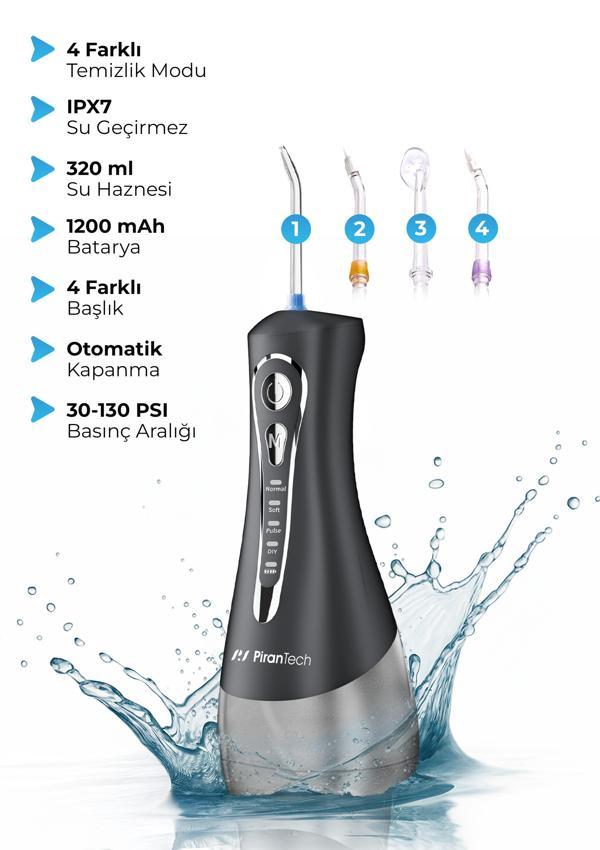 AquaDent Ultra Ağız Duşu - Şarjlı Taşınabilir, 4 Farklı Mod, IPX7 Su Geçirmez - Image 1