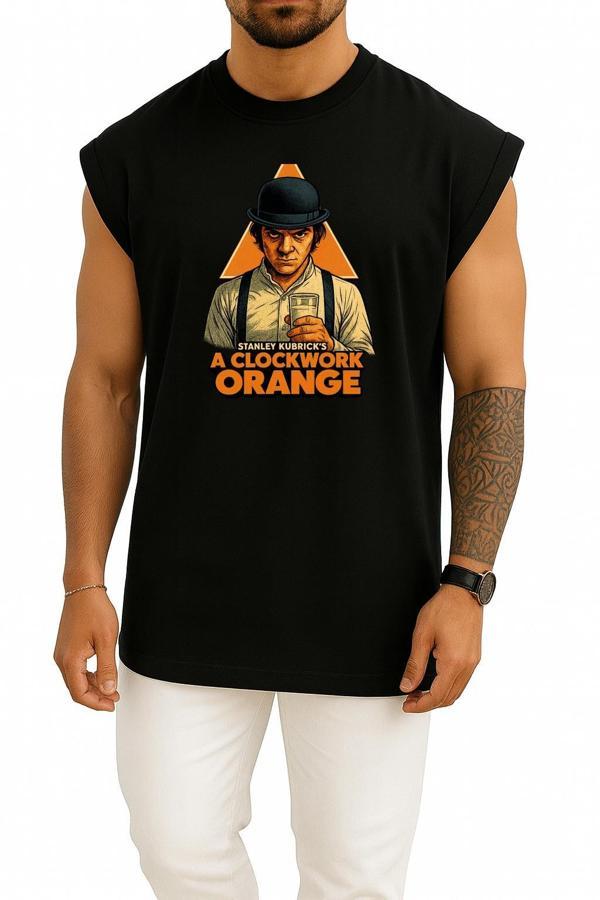 Oversize A Clockwork Orange Göğüs Tasarımlı Atlet - Image 1