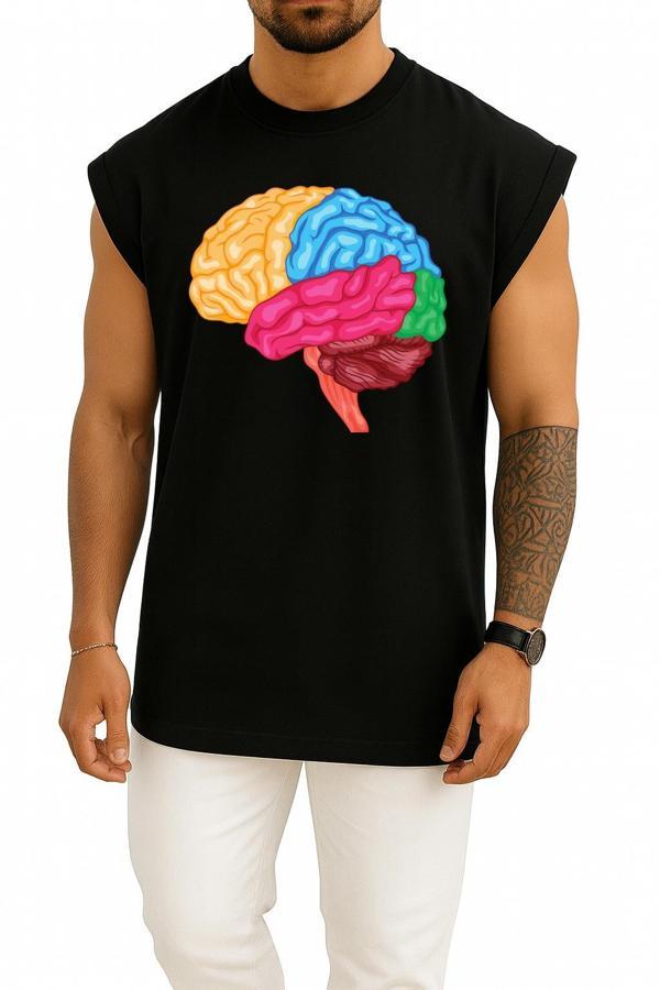Oversize Human Brain Anatomy Göğüs Tasarımlı Atlet - Image 1