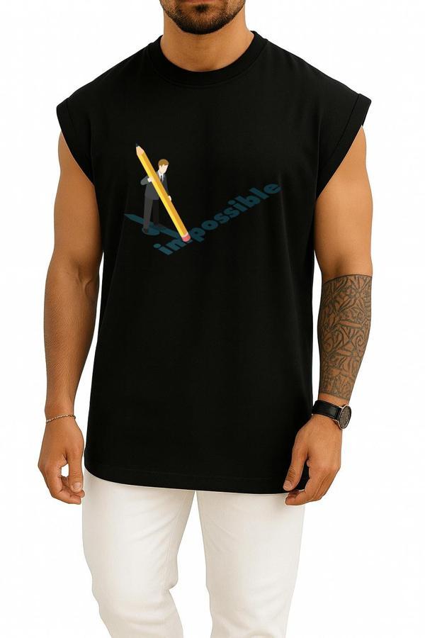Oversize İmpossible - İmkansız Göğüs Tasarımlı Atlet - Image 1