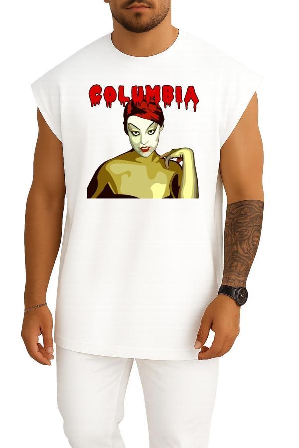 Oversize The Rocky Horror Show Janet Weiss Göğüs Tasarımlı Atlet - Image 1