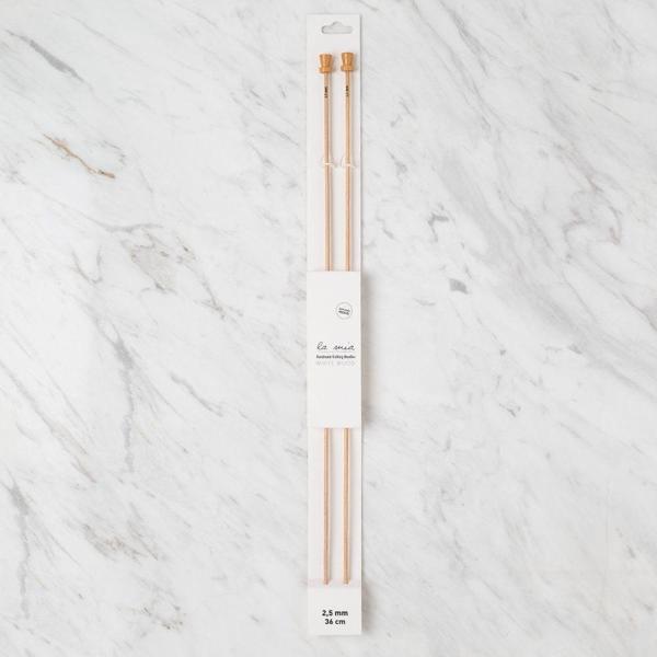 25 mm 36 cm Ahşap Örgü Şişi - Image 1